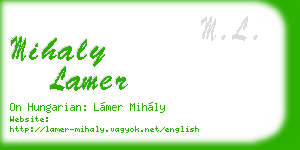 mihaly lamer business card