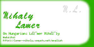 mihaly lamer business card